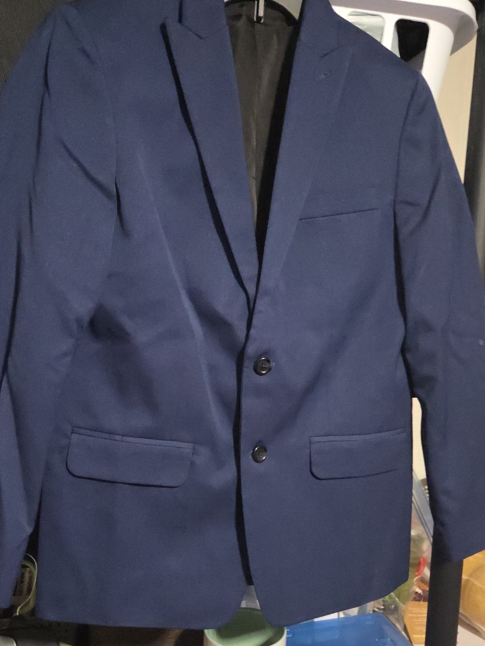 Calvin Klein Collection Navy Blue Two-Button Kids Blazer